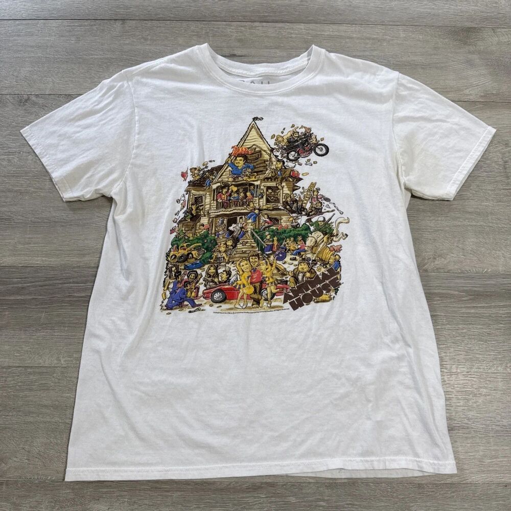 Animal House Shirt John Belushi Bluto Men’s White Movie Tee Large